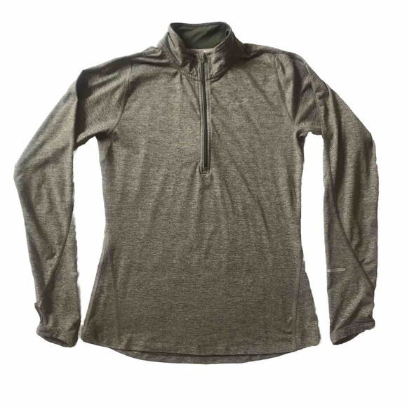 Nike Womens S Dri-Fit Element 1/4 Zip Running Jogging Reflective Gray 481320 Gym - Picture 1 of 11